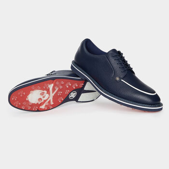 MEN'S GALLIVANTER PEBBLE LEATHER CONTRAST MOC TOE GOLF SHOE