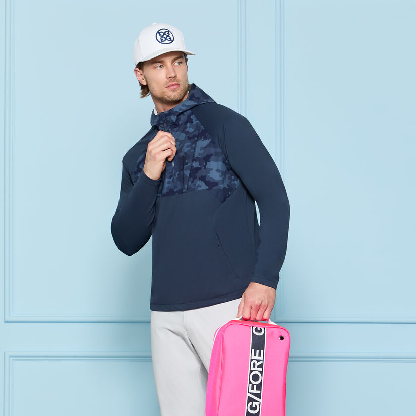 HYBRID 1/4 ZIP HOODED PULLOVER image number 2