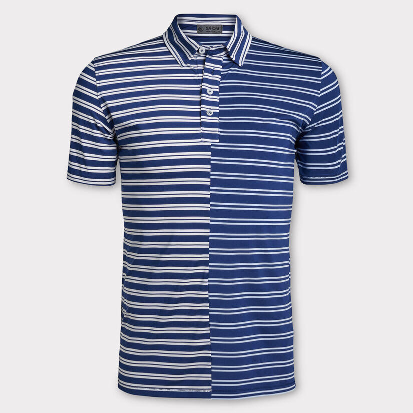 OFFSET STRIPE TECH JERSEY SLIM FIT POLO image number 1
