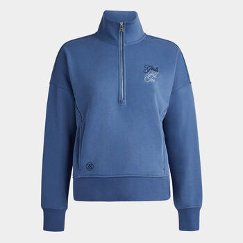 GIRLS GOLF TOO FRENCH TERRY QUARTER ZIP BOXY PULLOVER