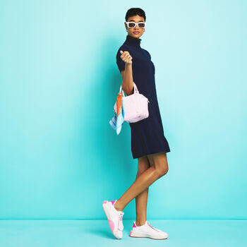 MERINO WOOL QUARTER ZIP POLO JUMPER DRESS