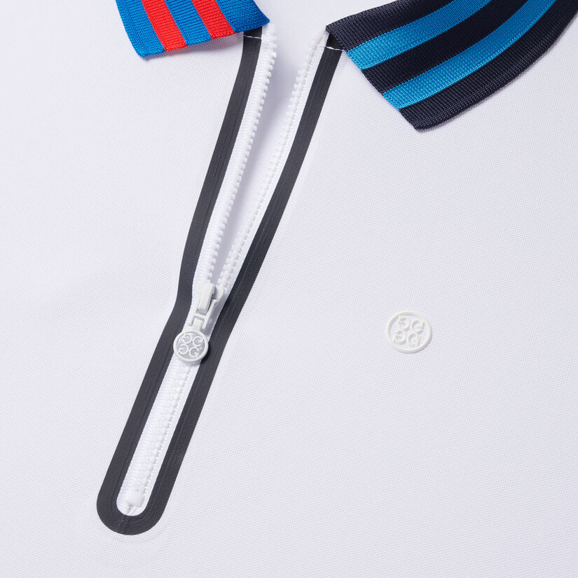 LOGO ZIP LIGHTWEIGHT PIQUÉ POLO image number 6