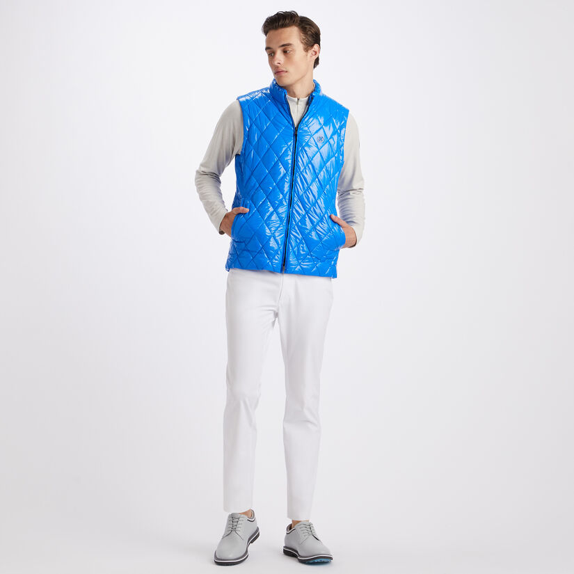 QUILTED COATED NYLON WOOL LINED SLIM FIT PUFFER GILET – G/FORE