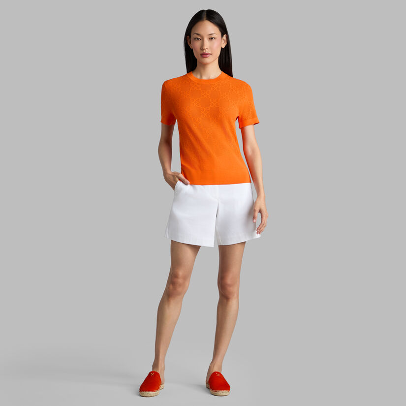 POINTELLE G SHORT SLEEVE JUMPER image number 3