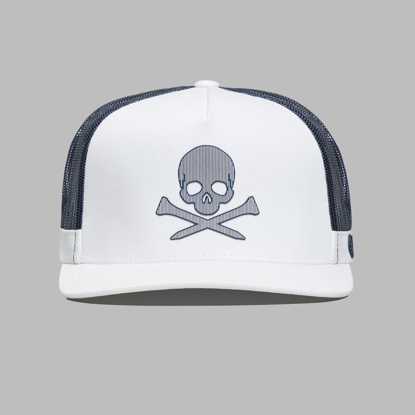 SILICONE SKULL & TEES TRUCKER HAT image number 4