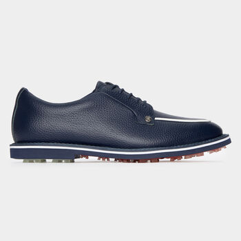 MEN'S GALLIVANTER PEBBLE LEATHER CONTRAST MOC TOE GOLF SHOE
