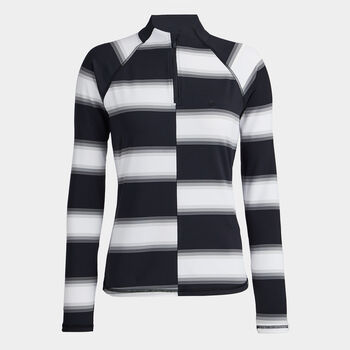 OFFSET GRADIENT STRIPE TECH QUARTER ZIP PULLOVER