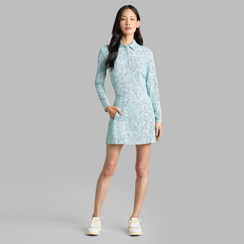 FIREWORKS SILKY TECH NYLON LONG SLEEVE POLO image number 3