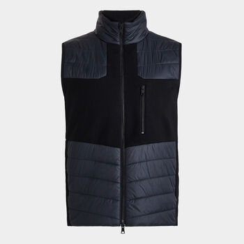 PIXELATED SKULL & T'S MERINO WOOL FULL ZIP GILET