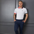 TWO TONE TECH JERSEY RIB COLLAR SLIM FIT POLO image number 2