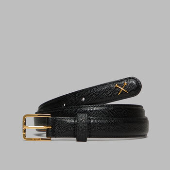 WOMEN'S METAL TEES PEBBLE LEATHER BELT