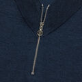 V NECK MERINO WOOL QUARTER ZIP JUMPER image number 6