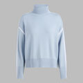 MERINO WOOL CONTRAST STRIPE TURTLENECK JUMPER image number 1