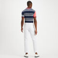 VARIEGATED STRIPE TECH JERSEY RIB COLLAR SLIM FIT POLO image number 5