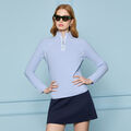 CONTRAST MESH SILKY TECH NYLON 1/4 ZIP PULLOVER image number 2