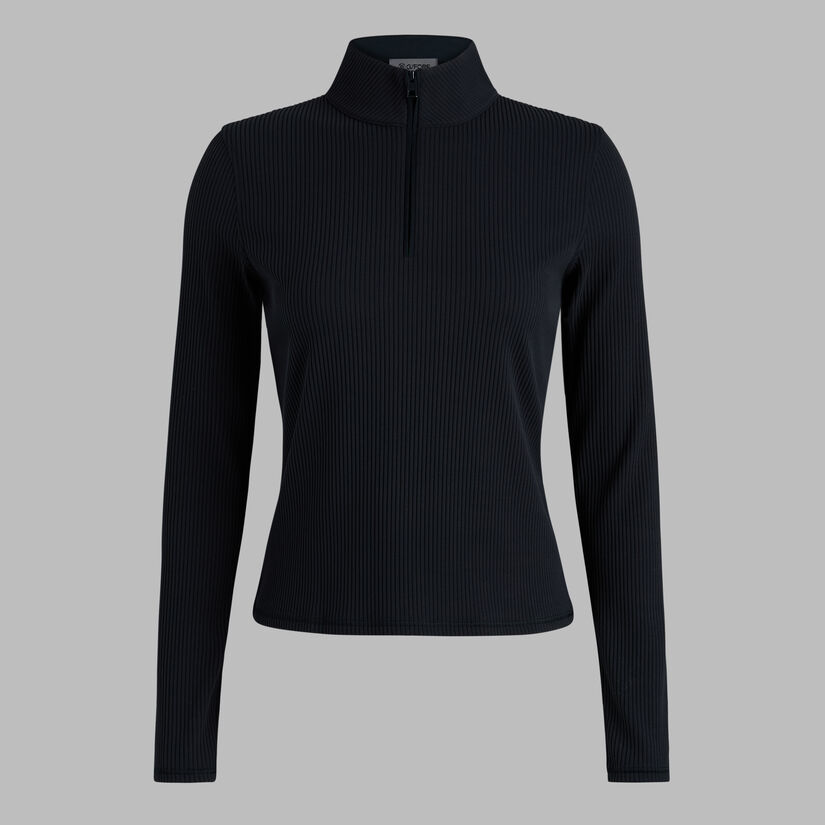 FITTED RIB 1/4 ZIP PULLOVER image number 1