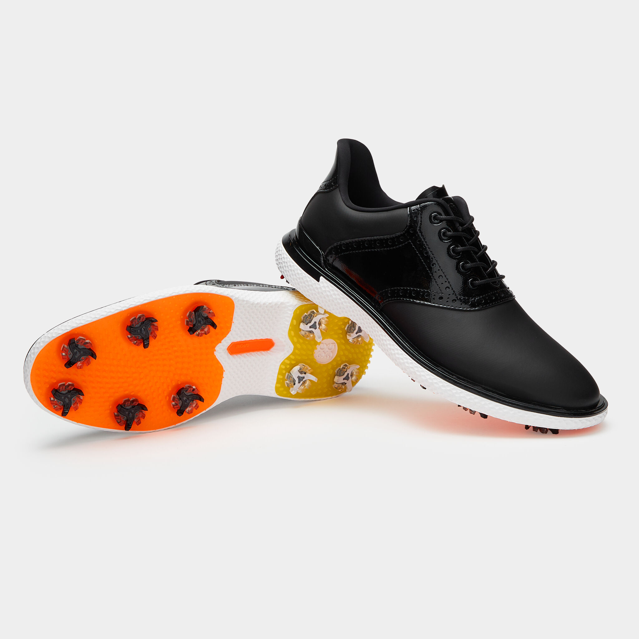 Black and orange golf shoes store