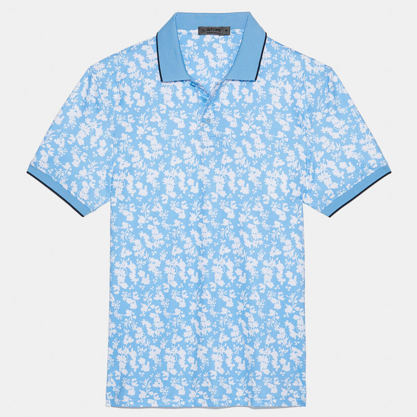 BLOSSOM RIB COLLAR TECH JERSEY TAILORED FIT POLO image number 1