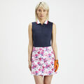 RIB PLEATED COLLAR SILKY TECH NYLON SLEEVELESS POLO image number 3