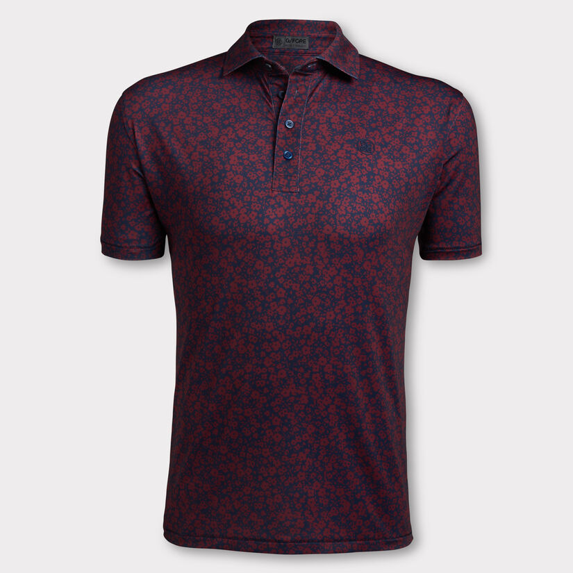 MINI FLORAL TECH JERSEY SLIM FIT POLO image number 1