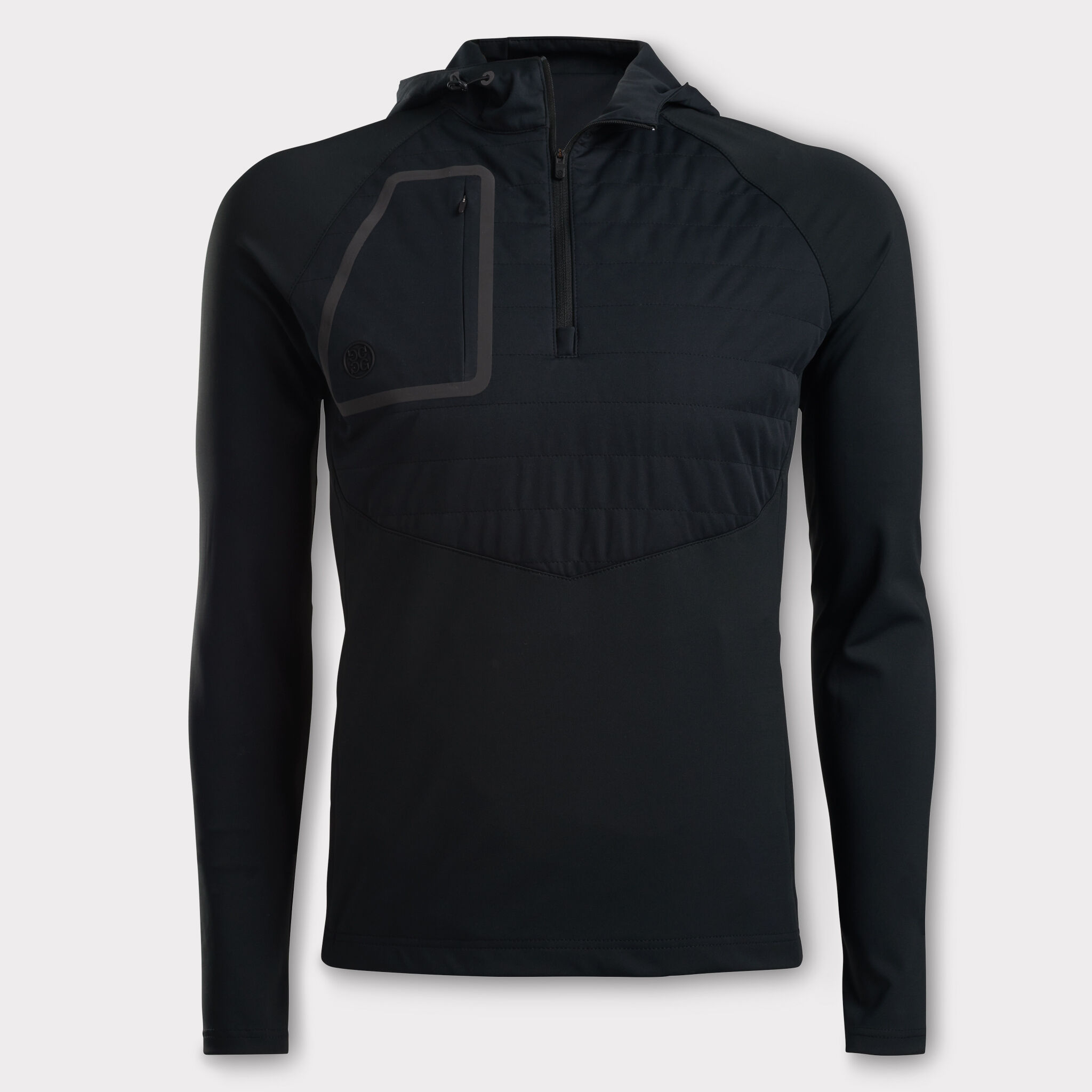 MEN S HOODED TECH INTERLOCK QUARTER ZIP SLIM FIT PULLOVER G FORE
