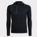 HOODED TECH INTERLOCK QUARTER ZIP SLIM FIT PULLOVER image number 1