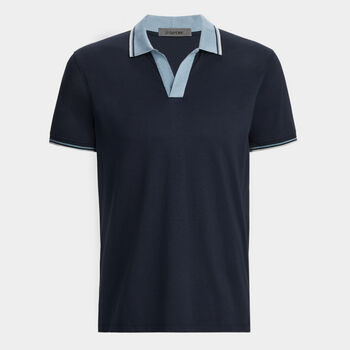 G/FORE X MR P. ITALIAN LUXE COTTON BLEND JOHNNY COLLAR POLO