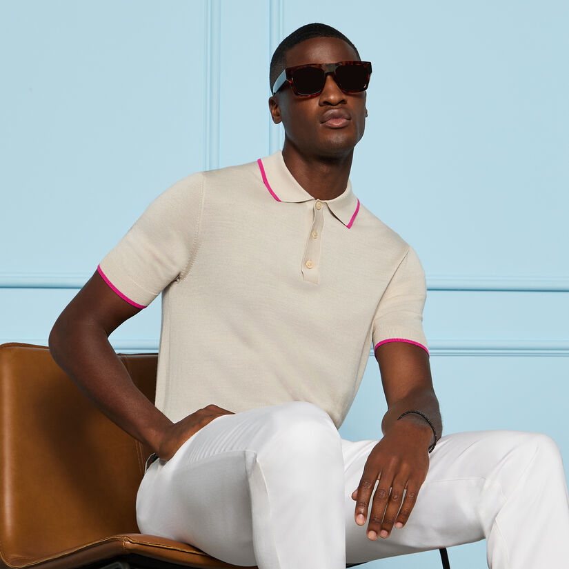 LTD RELEASE MERINO WOOL KNIT JUMPER POLO image number 2