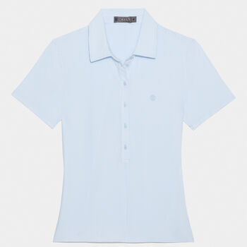 MIXED STRIPE TECH JERSEY POLO