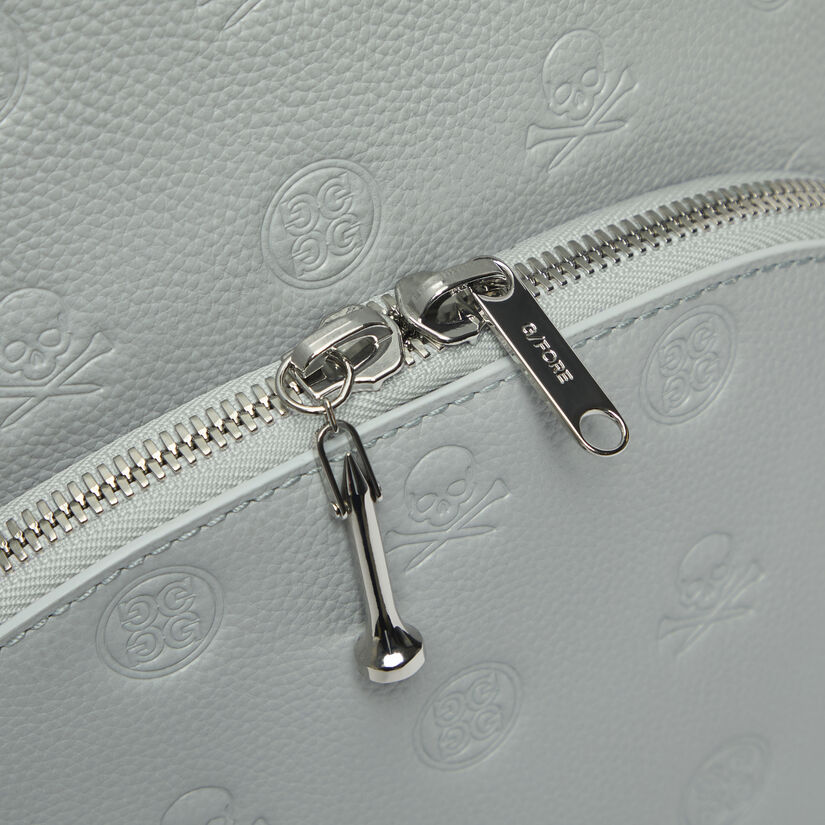 EMBOSSED SKULL & TEES LEATHER BACKPACK image number 7