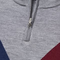 MULTI V MERINO WOOL QUARTER-ZIP JUMPER image number 6