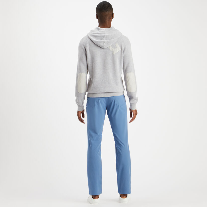WAFFLE STITCH HOODED MERINO WOOL SLIM FIT PULLOVER image number 5