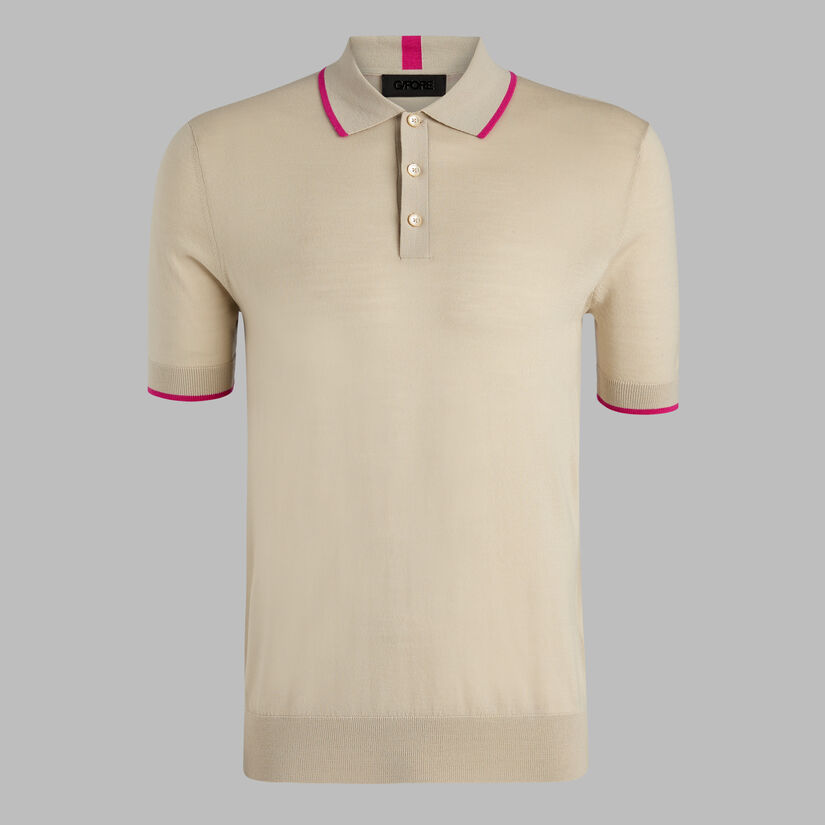 LTD RELEASE MERINO WOOL KNIT JUMPER POLO image number 1