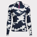 EXPLODED CAMO FINE TECH JERSEY QUARTER-ZIP PULLOVER image number 1