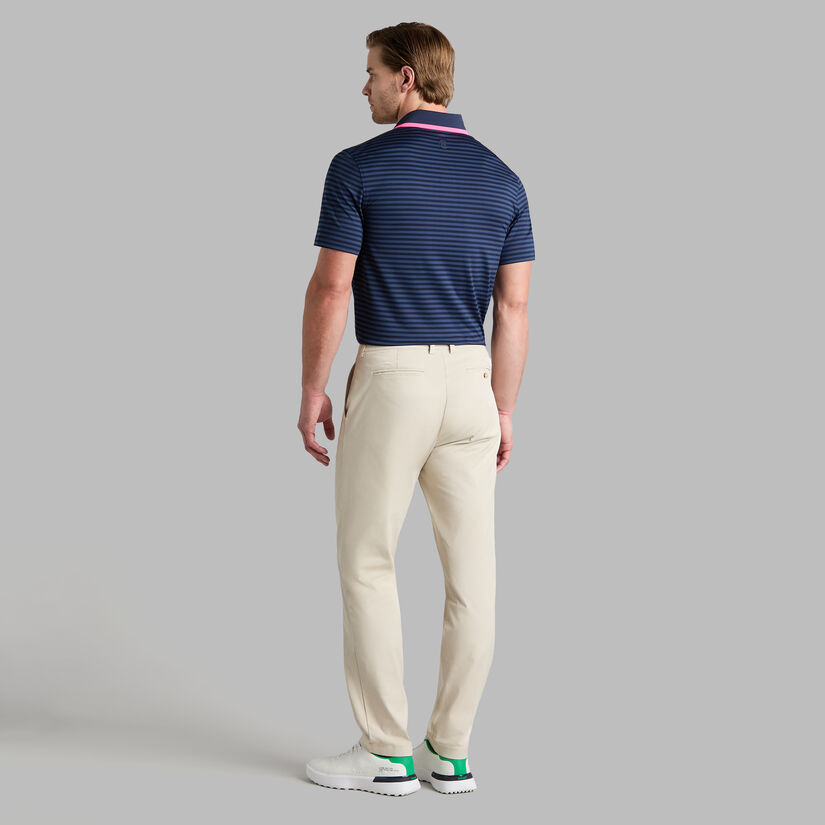 PERFORATED STRIPE JERSEY POLO image number 4