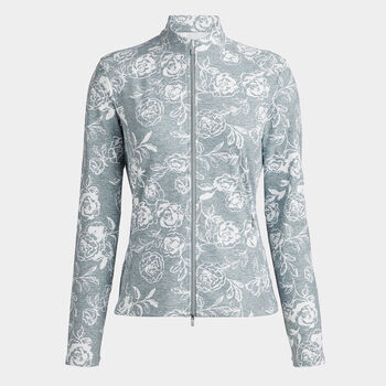 PEONY SKETCH TECH INTERLOCK FULL ZIP LAYER