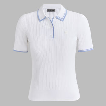 RIBBED KNIT JUMPER POLO