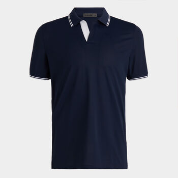 JOHNNY COLLAR TECH PIQUÉ BANDED SLEEVE POLO