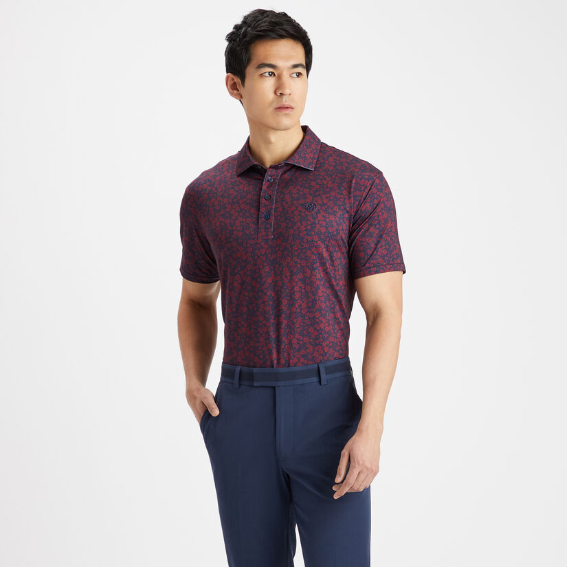 MINI FLORAL TECH JERSEY SLIM FIT POLO image number 3