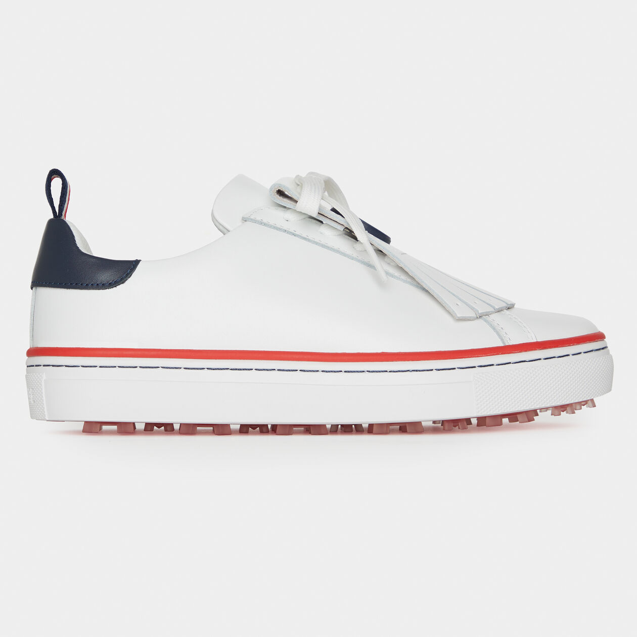 WOMEN'S DURF PEBBLE LEATHER CONTRAST ACCENT KILTIE GOLF SHOE G/FORE