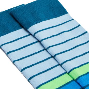 MIXED STRIPE COMPRESSION CREW SOCK