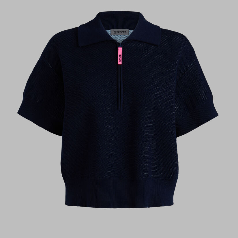 1/4 ZIP SHORT SLEEVE JUMPER POLO image number 1