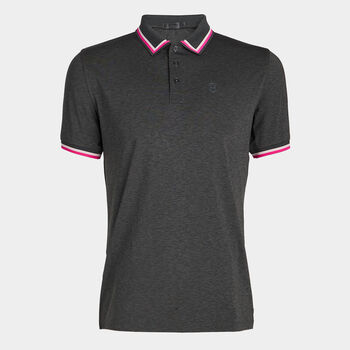 MÉLANGE BANDED SLEEVE TECH JERSEY POLO