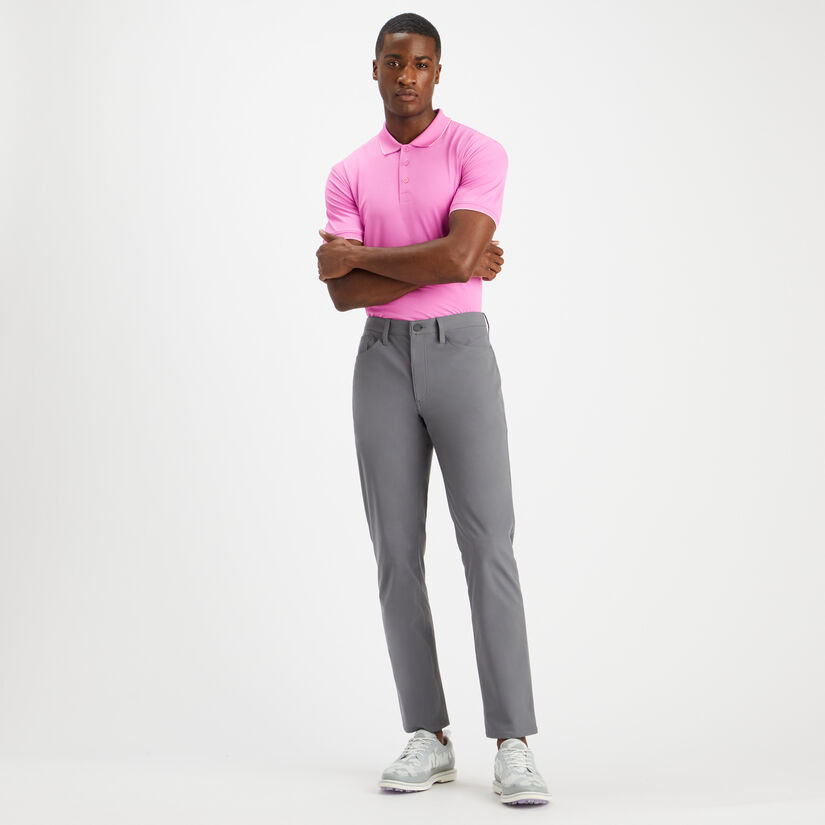 RIB COLLAR TECH JERSEY SLIM FIT POLO image number 4