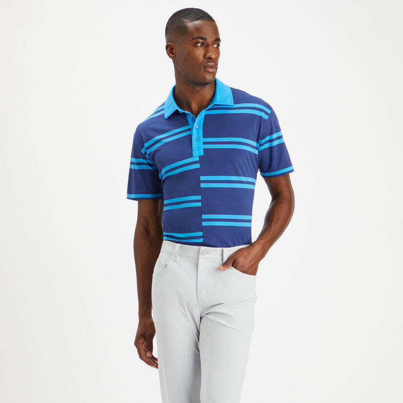 OFFSET STRIPE TECH PIQUÉ SLIM FIT POLO image number 3