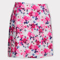 PHOTO FLORAL SILKY TECH NYLON A-LINE SKORT image number 1