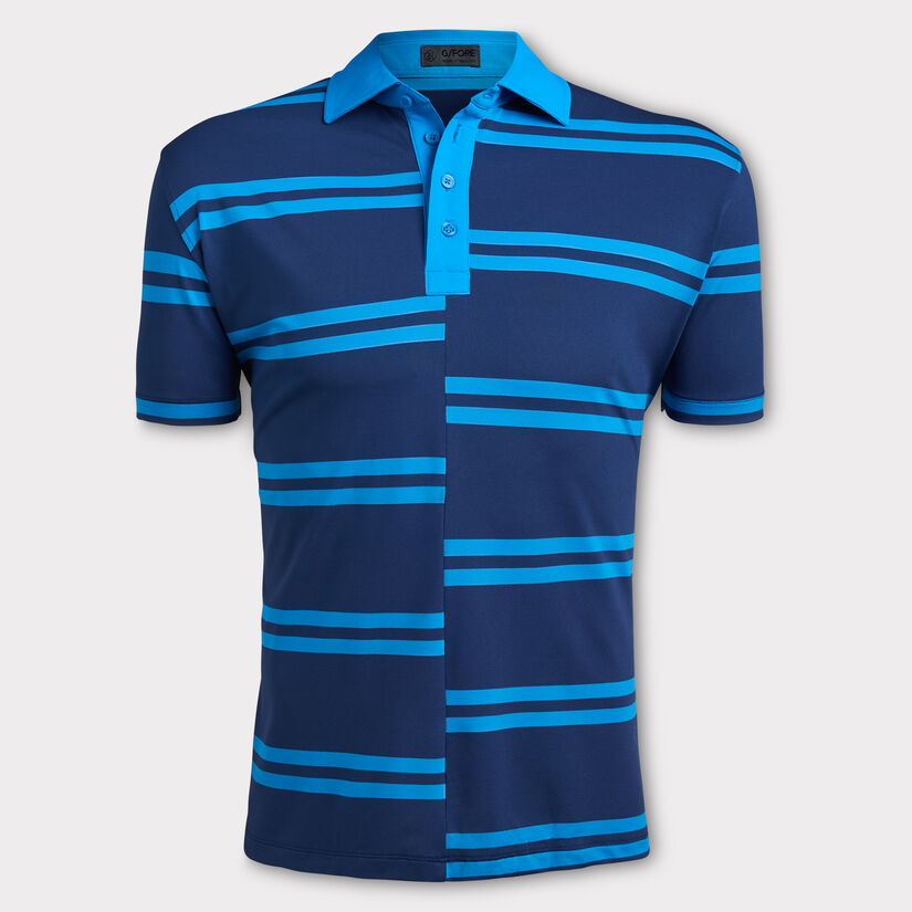 OFFSET STRIPE TECH PIQUÉ SLIM FIT POLO image number 1