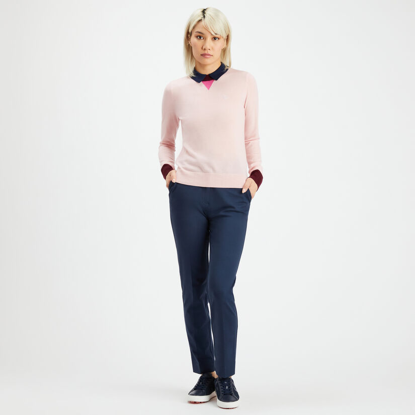 LAYERED MERINO WOOL LONG SLEEVE POLO JUMPER image number 4