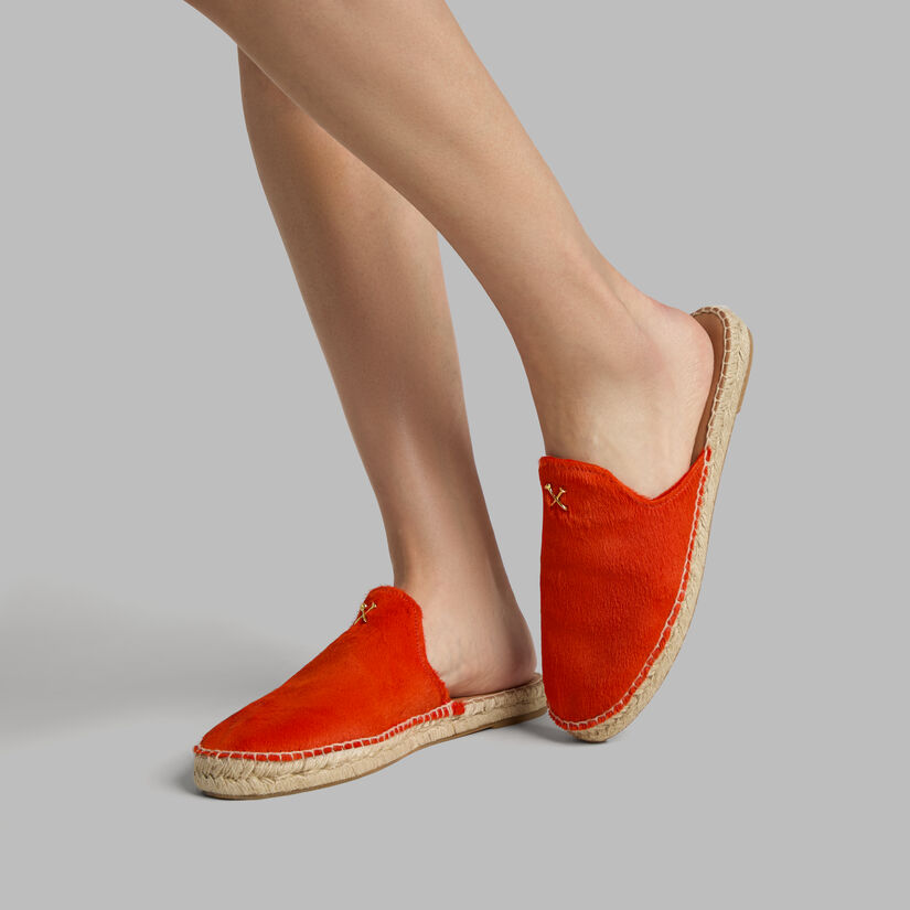 WOMEN'S METAL TEES PONY HAIR ESPADRILLE image number 6