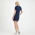 CONTRAST COLLAR LIGHTWEIGHT TECH PIQUÉ POLO DRESS image number 5